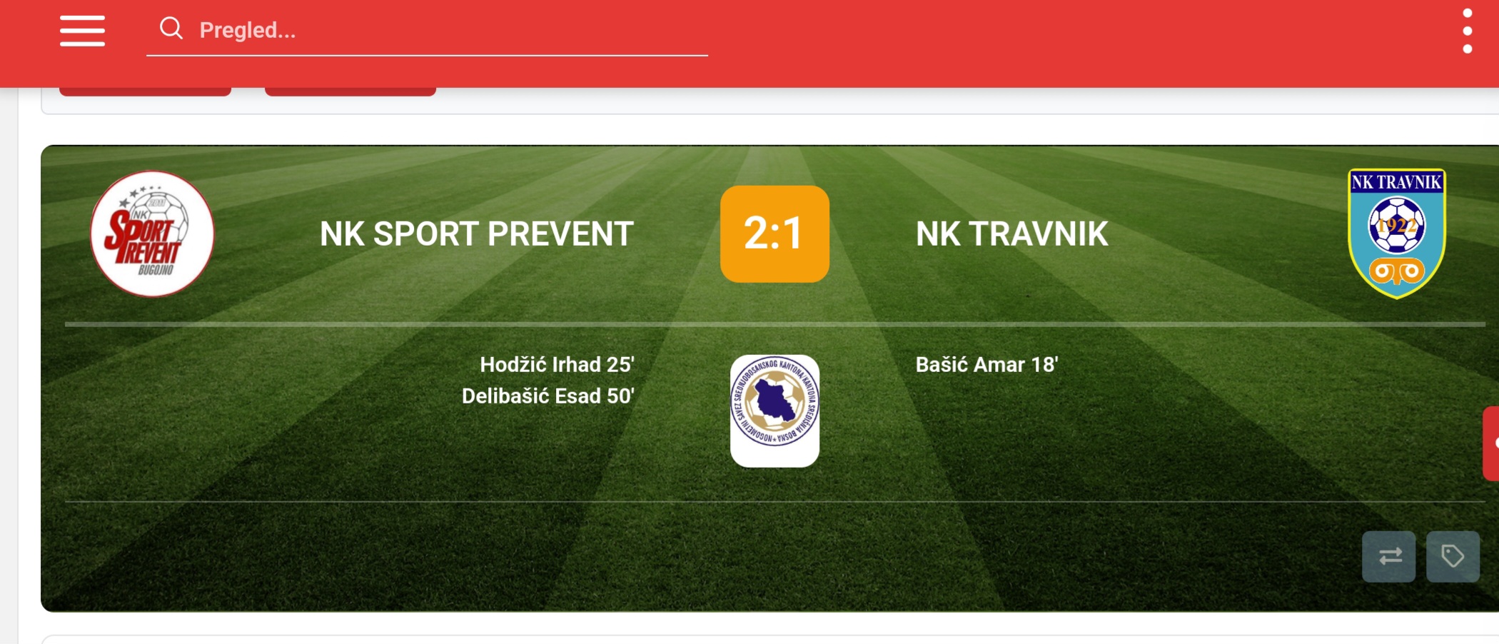 U13 NK Sport Prevent - NK Travnik 2-1