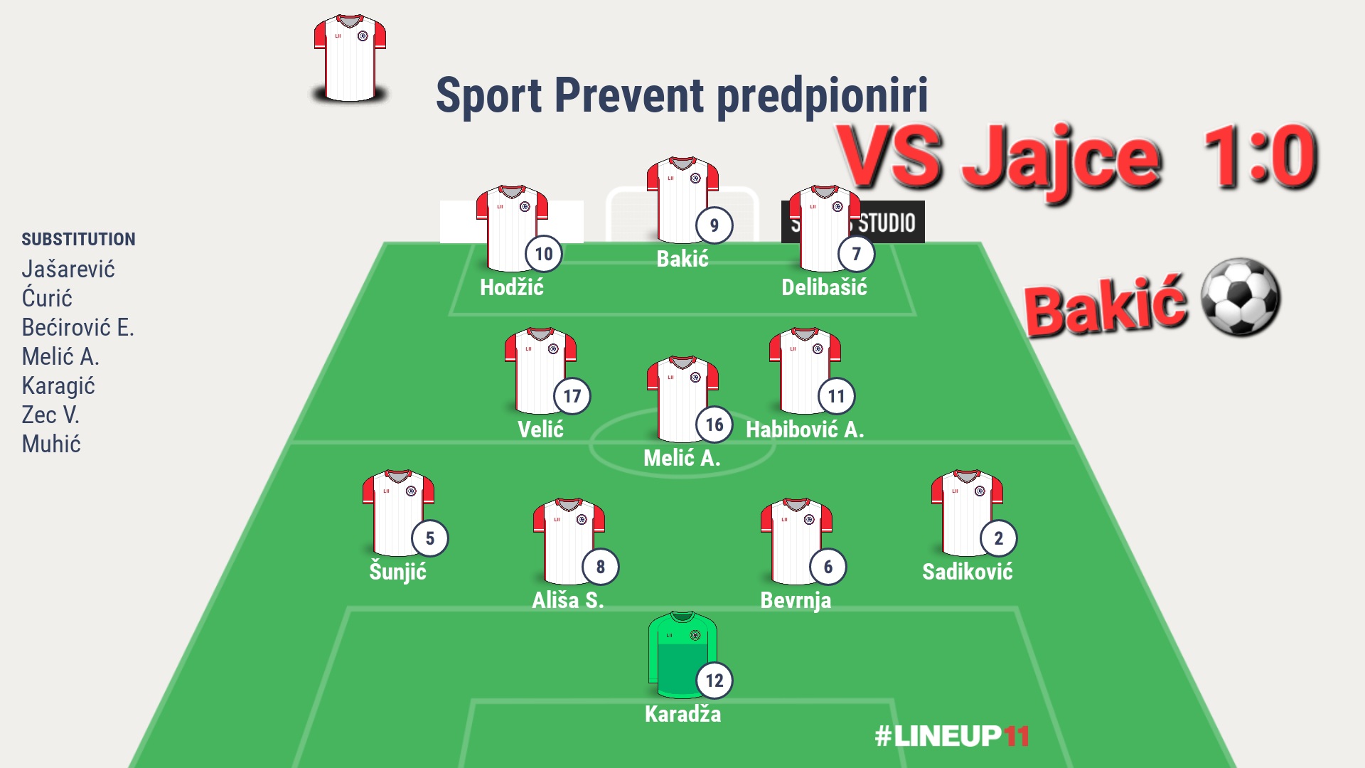 U13 NK Sport Prevent - NK Jajce 1-0